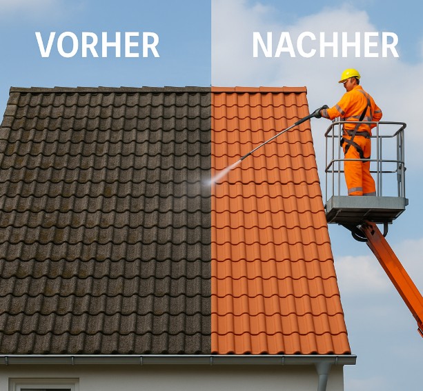 vorher / nachher - dachreinigung Calw
